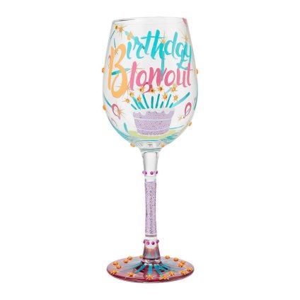 Lolita ワイングラス BIRTHDAY BLOWOUT 22.4cm ハジけるバースデー | かわいい おしゃれ ポップ モダン デザイン食器 アート ロリータ･ヤンシー 正規輸入品