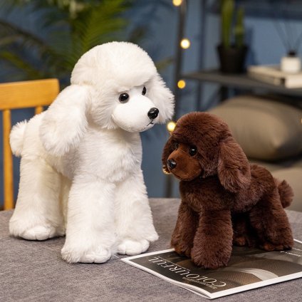 ふわふわ ぬいぐるみ プードル 犬 置物 インテリア 癒しグッズ 可愛い アニマルドール 柔らか ペット プレゼント 誕生日 ギフト 飾り