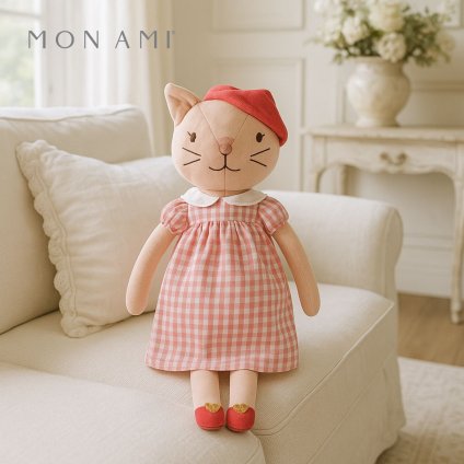 ミネット パリジャン キティ 33cm ネコ | モナミ ぬいぐるみ 雑貨 アート デザイン かわいい ファーストトイ ギフト プレゼント Mon Ami 正規輸入品