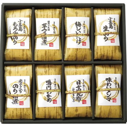 【直送】安田の佃煮 小豆島佃煮御膳 [26-0459-098] J-33S もろみのり 芋つる生のり 詰め合わせ セット ご飯のお供 惣菜 おかず 8品入り 伝統の味 贈り物 内祝い お返し お中元 お歳暮 ギフト