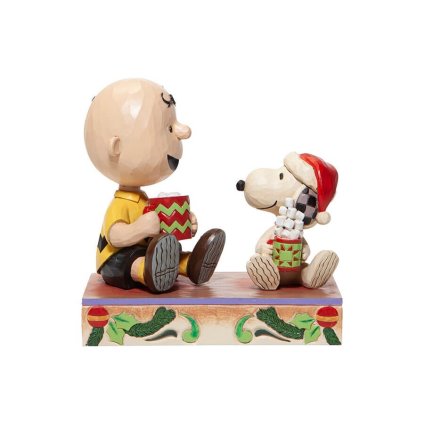 スヌーピー チャーリーブラウン ホットココア 12cm クリスマス | ジムショア ピーナッツ グッズ フィギュア 人形 置物 彫刻 Jim Shore 正規輸入品