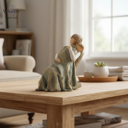 ウィローツリー彫像 The Quilt - キルト; おやすみ 14cm 2人組 親子 | おしゃれ 置物 彫刻 人形 インテリア スーザン･ローディ 正規輸入品
