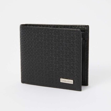 カルバンクライン Calvin Klein 31CK130007 二つ折り財布 BILLFOLD WITH COIN POCKET メンズ 財布 CK ミニ財布 レザー シンプル ロゴ プレゼント 折りたたみ ウォレット お祝い 記念 コンパクト ギフト ブラック