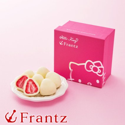 神戸フランツ Hello Kitty × Frantz 神戸苺トリュフ ハローキティ 【手提げ袋付】 スイーツ 洋菓子 チョコレート チョコ ホワイトチョコ いちご プレゼント ギフト 贈り物 手土産 お中元 敬老の日