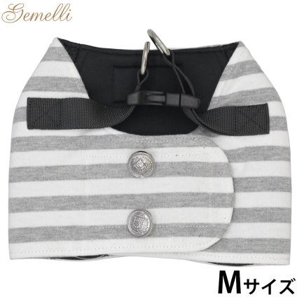 ジェメリ Gemelli ナチュラルボーダーハーネス ユニセックス M グレー