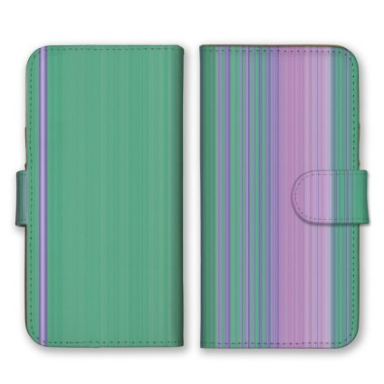 ＼全機種対応／ スマホケース 手帳型 スマホカバー 手帳タイプ スマートフォン ケース カバー ライン ストライプ グリーン パープル おしゃれ かっこいい カードホルダー付き カード収納 合皮 合成レザー