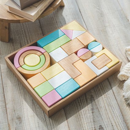 積み木 SOUNDブロックス Large シャーベットカラー | 誕生日プレゼント   1歳 1歳半 2歳 女の子 男の子 名入れ 誕生日 プレゼント おもちゃ 木のおもちゃ 木製玩具 木製 知育玩具 誕生日 クリスマス プレゼント 入園祝い ギフト ベビーギフト エデュテ