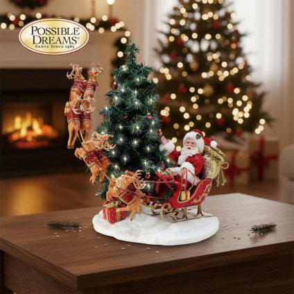 Here Comes Santa Claus 42cm | サンタ サンタクロース 人形 置物 フィギュア クリスマス ホリデー Possible Dreams 正規輸入品