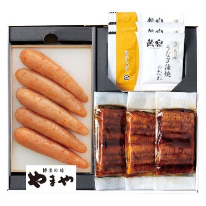 お歳暮・冬ギフト 博多の味 やまや 辛子明太子と鰻蒲焼詰合せ (38323) ※送料無料(北海道・沖縄・離島への配送不可)