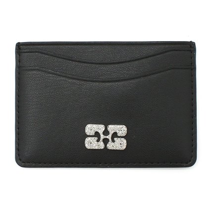 ガニー GANNI カードケース カードホルダー 薄型 A6392-099 Bou Card Holder レディース ブラック 海外正規品