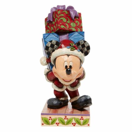 ミッキー クリスマスギフト 22.4cm クリスマス | ディズニー トラディションズ ジムショア グッズ フィギュア 人形 置物 彫刻 Jim Shore 正規輸入品