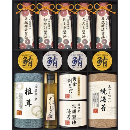 伊賀越 天然醸造蔵仕込み 和心詰合せ [26-2753-082] GNF-JJZ 調味料ギフト 天然醸造醤油 焼き海苔 だしパック オリーブオイル まぐろ缶 詰め合わせ 贈り物 御中元 御歳暮 内祝い 出産 結婚 お返し ギフト
