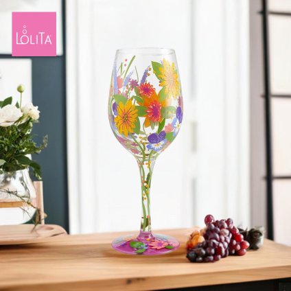 Lolita ワイングラス WINE IN THE GARDEN 22.4cm ガーデンにて | かわいい おしゃれ ポップ モダン デザイン食器 アート ロリータ･ヤンシー 正規輸入品
