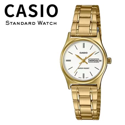 箱なし カシオ 腕時計 レディース CASIO ホワイト ゴールド 曜日 日付 カレンダー メタルベルト シンプル 上品 仕事 通勤 海外モデル 逆輸入 プレゼント ギフト 成人 卒業 入学