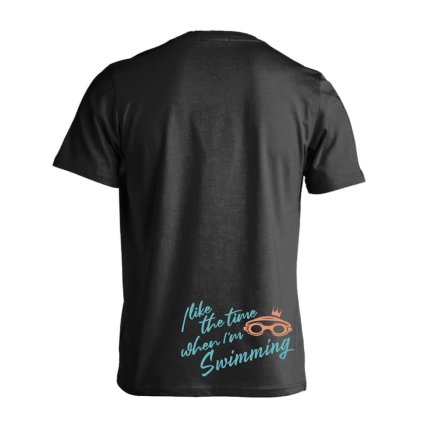 水泳 競泳 Tシャツ 半袖 メンズ ウェア レディース 練習着 ジュニア ドライ おもしろ tシャツ 速乾 名入れ スポーツ 女子 男子 チーム おしゃれ 文字入れ 「水泳をしている時間が好き」 アートワークスコウベ 【送料無料】