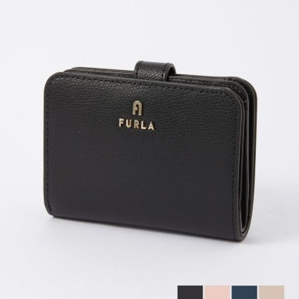 フルラ FURLA WP00315 ARE000 二つ折り財布 カメリアSサイズ レディース 財布 ミニ財布 レザー 本革 小銭入れ シンプル コンパクトウォレット ロゴ 折りたたみ ギフト CAMELIA S COMPACT WALLET プレゼント お祝い 記念 全4色