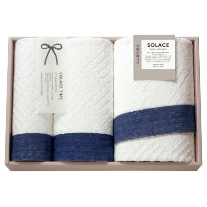実りの秋の贈り物 日本製 タオルセット SOLACE（ソラス） バスタオル（60×110cm）･フェイスタオル（32×75cm）･ハンドタオル（32×32cm）×各1