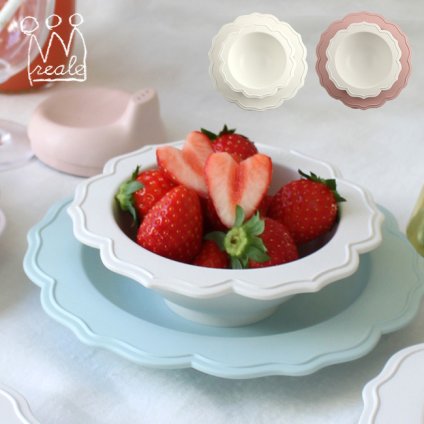 レアーレ Reale 小皿＆ボール シェフセット 転倒防止吸盤付き[ベビー食器 お食い初め 離乳食 出産祝い お祝い 赤ちゃん 初節句 0歳 6ヶ月 男の子 女の子食洗器対応 電子レンジ対応 日本製] 即納