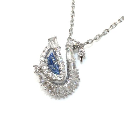 スワロフスキー swarovski ネックレス Swan 5723389 スワン ペンダント アクセサリー レディース シルバー+ブルー 海外正規品
