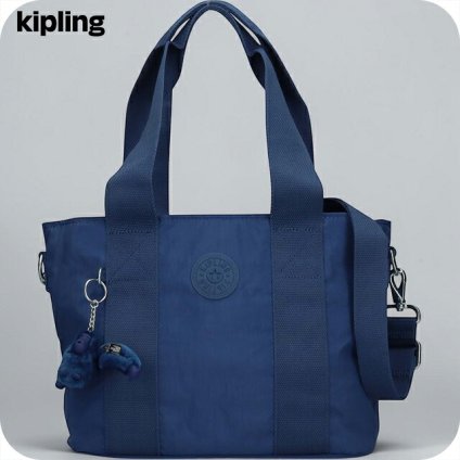 キプリング トートバッグ レディース ブランド Kipling ミンタ M UP ロゴ ワンポイント 無地 2WAY KI8642-5PZ Casual Blue