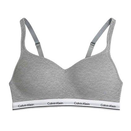 カルバンクライン Calvin Klein(CK) ブラ&ショーツ ブラレット ブラジャー ロゴ 2WAY ノンワイヤー ストラップ アンダーウェア 下着 QP3561O レディース グレー