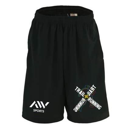 トレイルランニング ハーフパンツ ドライ メンズ ウェア レディース ジュニア 練習着 短パン 速乾 スポーツ 名入れ おしゃれ 半スボン 文字入れ無料 「ネオンスタイルのクロスTRAIL RUN」 アートワークスコウベ 【送料無料】