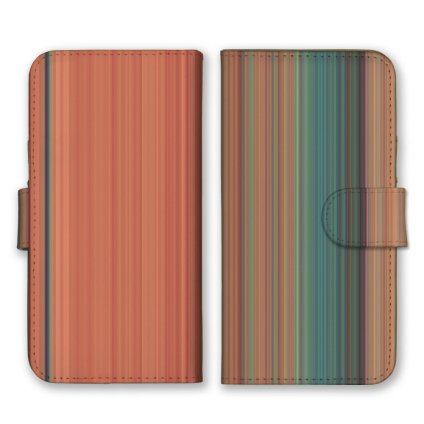＼全機種対応／ スマホケース 手帳型 スマホカバー 手帳タイプ スマートフォン ケース カバー ライン ストライプ オレンジ ブルー おしゃれ かっこいい カードホルダー付き カード収納 合皮 合成レザー
