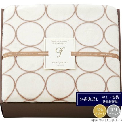 グランフランセヌーベル ハイソフトマイヤー毛布 GFN8106IV アイボリー