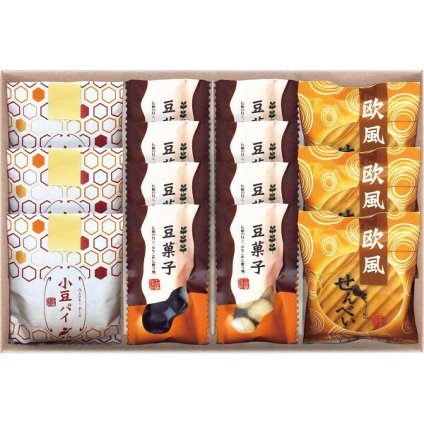 小豆パイ 欧風せんべい 和菓子詰合せ [26-7586-037] DW-30R パイ せんべい 豆菓子 和菓子 詰め合わせ スイーツ お菓子 個包装 贈り物 お祝い お返し 内祝い 出産 結婚 快気 プレゼント ギフト