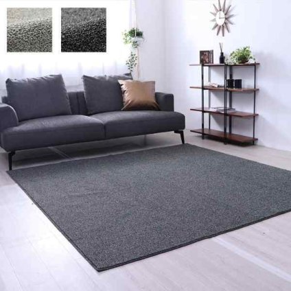 ラグ 長方形 手洗い ループパイル 高級感 おしゃれ 抗菌防臭 オーバーロック 滑りにくい加工 約1畳 約90×185cm 床暖房 ホットカーペット対応