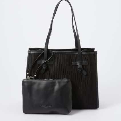 ジャンニ・キアリーニ GIANNI CHIARINI BS 6849 VTMN トートバッグ VITAMINA レディース バック マルチェッラ Sサイズ MARCELLA ロゴ カジュアル ポーチ付き ギフト プレゼント ジャンニキャリーニ 通勤 通学 ブランド お祝い 記念 鞄 ブラック