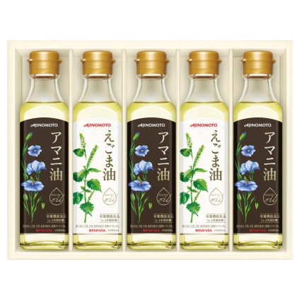 味の素 えごま油&アマニ油ギフト  ／セット・詰め合わせ 油 調味料 食品 敬老の日 プレゼント ギフト お祝い いつ 70代 80代 メッセージ おじい おばあ 祖父母 お彼岸 お供え 秋 2026 送料無料 ギフト プレゼント プチギフト 内祝い 快気祝い 出産祝い 結婚祝い 引出物 新築祝い お返し