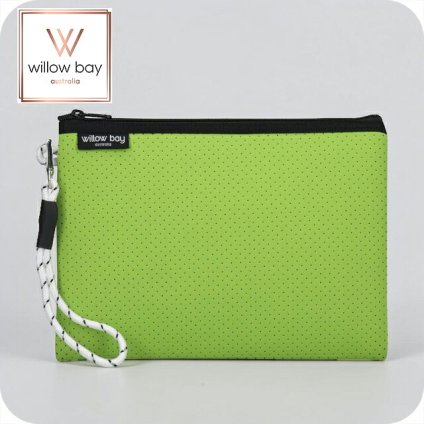 ウィローベイ ポーチ レディース ブランド WILLOWBAY ウィローベイラージブティックポーチ クラッチバッグ LIME