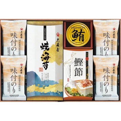 大森屋 海の幸詰合せ [26-7609-052] OYR-CEK 焼海苔 味付のり 鰹削り節 鮪油漬 詰め合わせ セット ギフト 出産内祝い 結婚内祝い お返し 内祝い