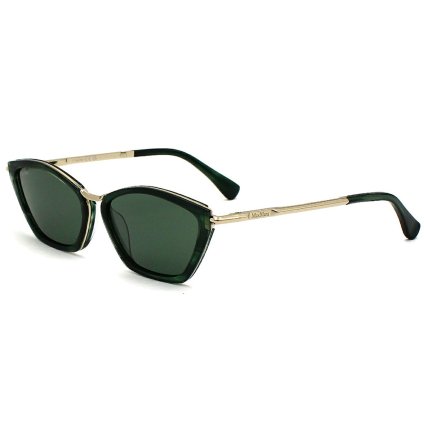 マックスマーラ Max Mara サングラス グローバルフィット UVカット アイウェア キャットアイ フォックス MM0162/S 96N 54 メンズ レディース ユニセックス グリーン（クリア）+グリーン 海外正規品