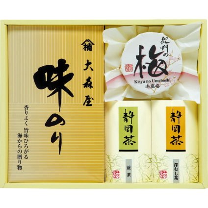 香味彩々 [26-2905-036] NK-25 大森屋 味のり 静岡煎茶 静岡深蒸し茶 紀州南高梅 和食 朝食 ご飯のお供 アソート 詰め合わせ 常温 保存食 お歳暮 お中元 ギフト プレゼント 内祝い お返し 贈り物