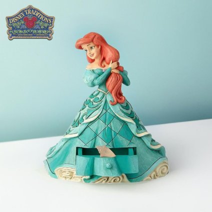 アリエルと貝のチャーム 16.5cm リトルマーメイド | ディズニー トラディションズ ジムショア グッズ フィギュア 人形 置物 彫刻 Jim Shore 正規輸入品