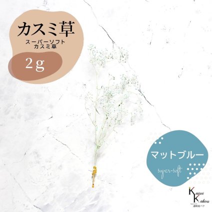 「大地農園 スーパーソフトミニカスミ草 マットブルー 2g」 ドライフラワー 花材 ハーバリウム 素材 小さいお花 アレンジメント ギフト 母の日 お誕生日 オオチノウエン プリザーブドフラワー プリザーブド プリザ かすみそう カスミ ハンドメイド
