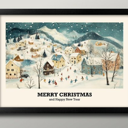 日本製 メリー クリスマス Xmas Christmas サンタクロース ビンテージイラスト A3 サイズ ポスター アート おしゃれ 絵画 インテリア 北欧 イラスト マット紙 艶消し アートパネル 額 フレーム デザイン 壁掛け ギフト 新築祝い ディスプレイ  速達 送料無料