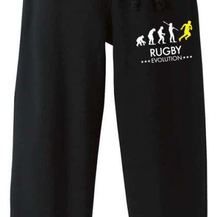 ラグビー スウェットパンツ メンズ レディース 裏パイル スエット ルームウェア スポーツ ジャージ 綿100 長ズボン 名入れ おしゃれ 文字入れ無料 「ラグビーエボリューション」 アートワークスコウベ 【送料無料】