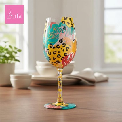 Lolita ワイングラス Jungle Vibes 22.4cm ジャングル・バイブス | かわいい おしゃれ ポップ モダン デザイン食器 アート ロリータ･ヤンシー 正規輸入品