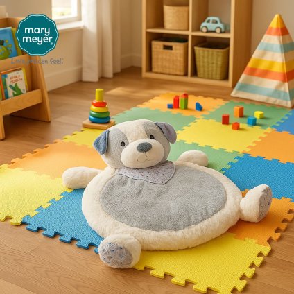 メリーマイヤー ベビーマット デコパップ 幅57.9x奥行79(cm) 厚み5cm いぬ | プレイマット 座布団 ベビー 赤ちゃん 0歳 用品 かわいい 動物 寝具 マット Mary Meyer 正規輸入品