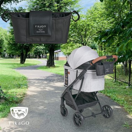 FikaGo フィカゴー オーガナイザー[ペットカート用 収納ポーチ 収納バッグ ポーチ バッグ 散歩用品 荷物 持ち歩き お散歩 グッズ ペットバギー オプション 犬 散歩バッグ おしゃれ お散歩バッグ犬] 即納