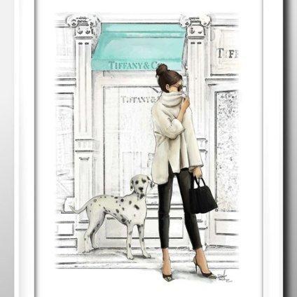ティファニー オマージュ ファッション Tiffany A3 サイズ ポスター アート おしゃれ 絵画 インテリア 北欧 イラスト マット紙 艶消し アートパネル 額 フレーム デザイン 壁掛け ギフト 新築祝い ディスプレイ 引越し祝い　新生活　空間デザイン 