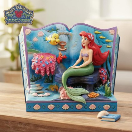 リトル・マーメイド ストーリーブック 15.5cm リトルマーメイド | ディズニー トラディションズ ジムショア グッズ フィギュア 人形 置物 彫刻 Jim Shore 正規輸入品
