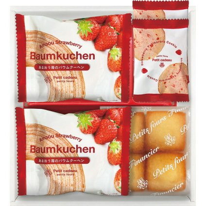 あまおう苺バウムクーヘン プチフィナンシェ [26-7567-016] FAO-15RD クッキー 焼き菓子 洋菓子 スイーツ 個包装 いちご バームクーヘン 詰め合わせ ギフト 贈り物 御祝 御礼 出産内祝い 内祝い お返し お中元 お歳暮