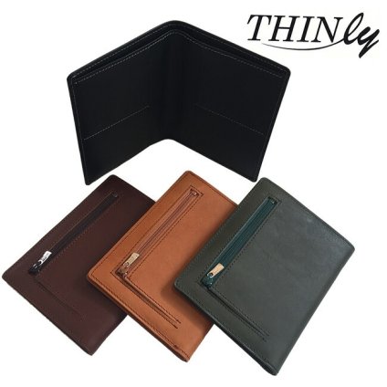 THINly スィンリー カードをたくさん入れても薄い財布NEXT 小銭入れ付き BS05[二つ折り財布 メンズ 男性 薄い 財布 牛革 革 レザー シンプル おしゃれ 薄い財布 小銭入れ カード入れ]
