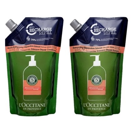 ロクシタン ファイブハーブス リペアリングシャンプー & コンディショナーセット  500x2（リフィル）  |  L'occitane  シャンプー 美容グッズ コスメ化粧品 誕生日 クリスマス ホワイトデー 結婚記念日 ウエディングギフト 母の日 送別会 バレンタインデー 女性 彼女 妻奥さ
