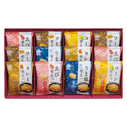 実りの秋の贈り物 米菓 穂のなごみ せんべい（えび･ソース）（各15g）×各3、せんべい（コーン･うま塩･カレー）（各15g）×各2