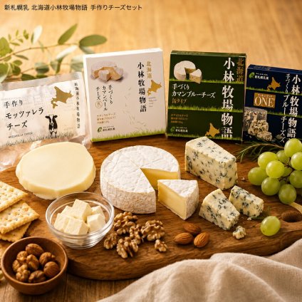 メーカー直送 新札幌乳 北海道小林牧場物語 手作りチーズセット 26-6020-33 贈答品 自宅用 プレゼント 人気  お誕生日 北海道江別市小林牧場産の生乳のみを使用し、生乳本来の豊かな風味をお楽しみいただけます お中元 お歳暮